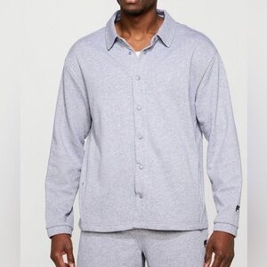 Fabletics - The Year Round Terry Shirt Jacket - Gray - NWT (Showroom Tags)